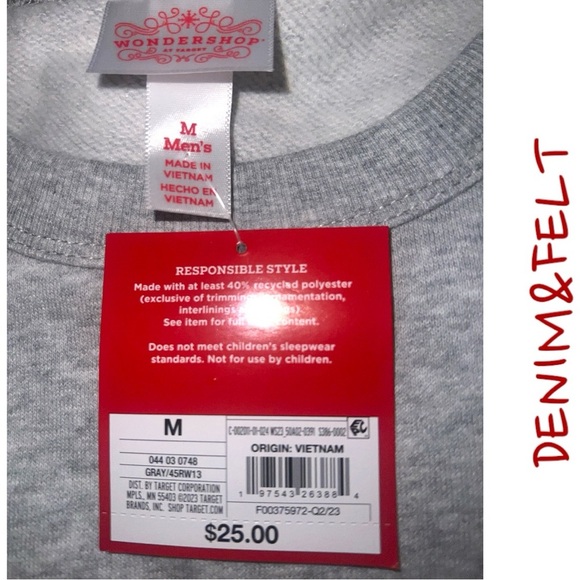 Wondershop Team Holiday Spirit Matching Family Sweatshirt/Pullover Gray |NEW/NWT - Picture 8 of 10